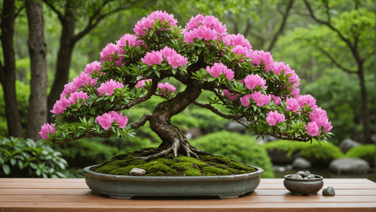 découvrez tout ce qu'il faut savoir sur le bonsai azalée (rhododendron) : conseils d'entretien, prix, arrosage et taille pour faire prospérer cette plante magnifique dans votre intérieur.