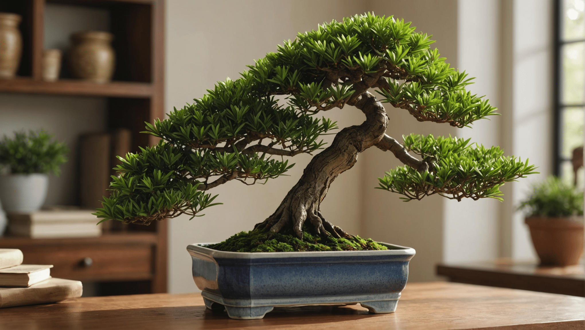 oppdag alt du trenger å vite om podocarpus bonsai: vedlikeholdstips, tips for vanning og beskjæring, samt prisene på de forskjellige modellene. lær hvordan du forbedrer bonsaien din for å gjøre den til en ekte dekorativ ressurs i interiøret ditt.