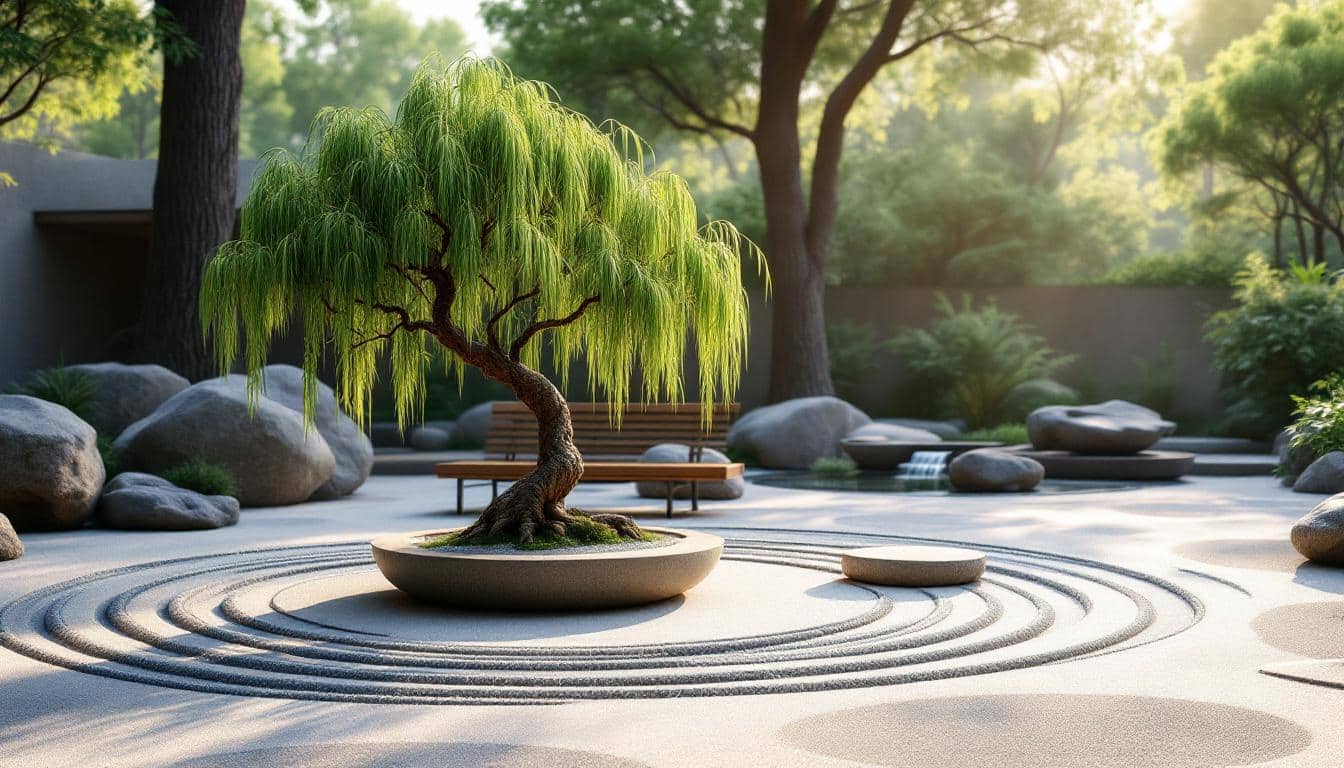 découvrez les astuces essentielles pour entretenir un saule pleureur bonsaï et créer un jardin zen apaisant en 2025. apprenez les techniques de taille, d'arrosage et de soin spécifiques à cette plante unique pour un jardin harmonieux.