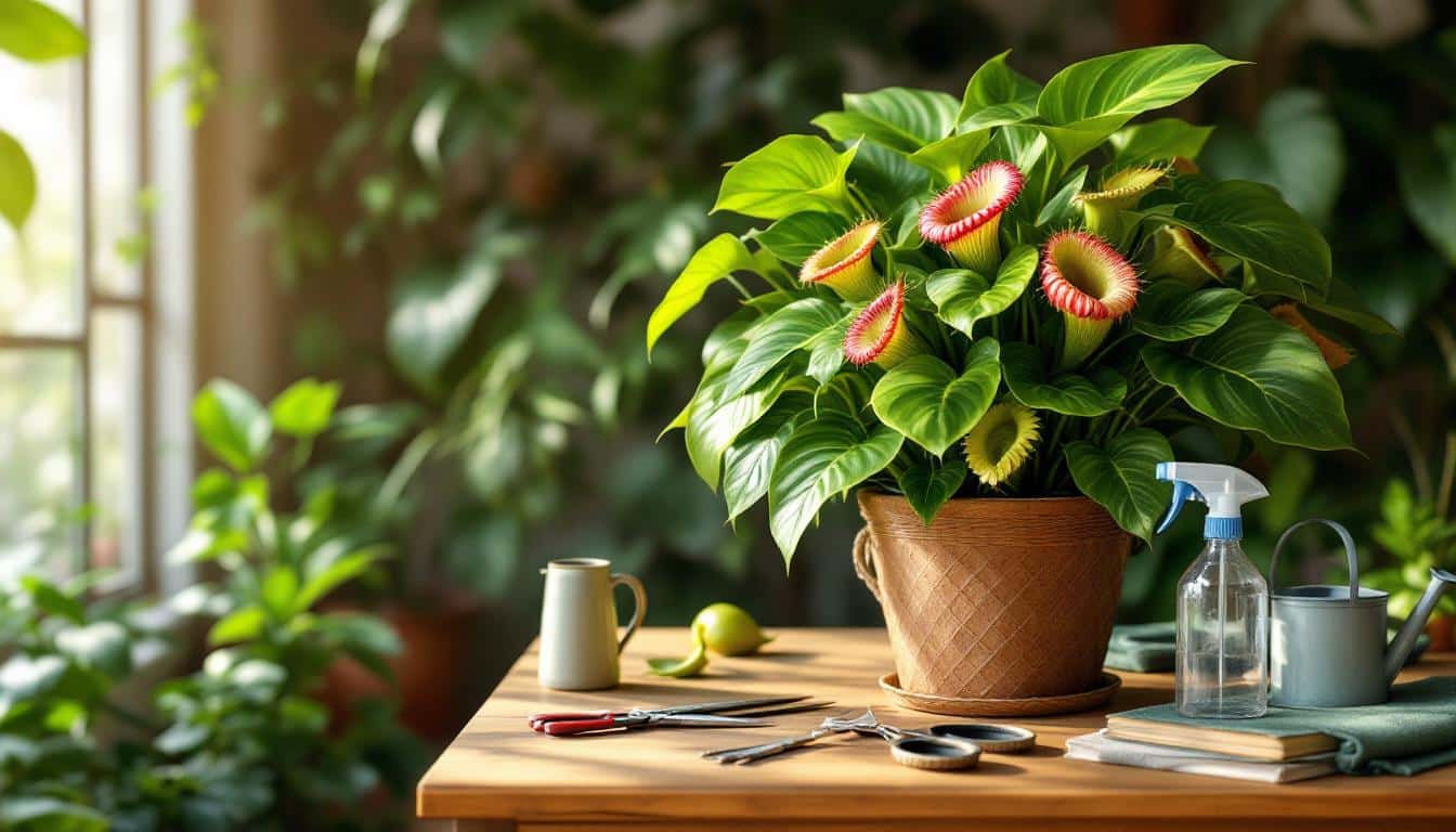 découvrez les meilleures astuces pour entretenir vos nepenthes et assurer leur croissance optimale. apprenez les techniques d'arrosage, d'éclairage et de fertilisation adaptées à ces plantes carnivores fascinantes.