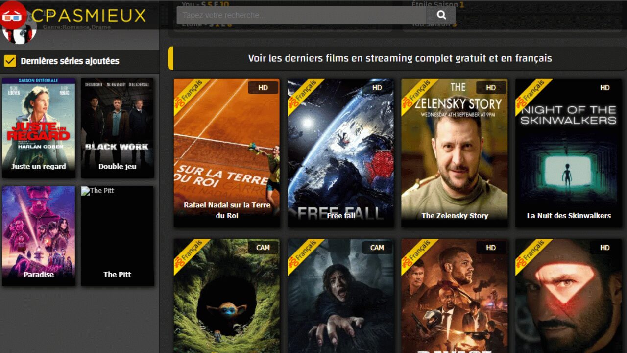 découvrez le site cpasmal.fr pour regarder vos films et séries en streaming gratuitement, sans inscription. profitez d'un large choix de contenus, en qualité hd et accessibles facilement en ligne.